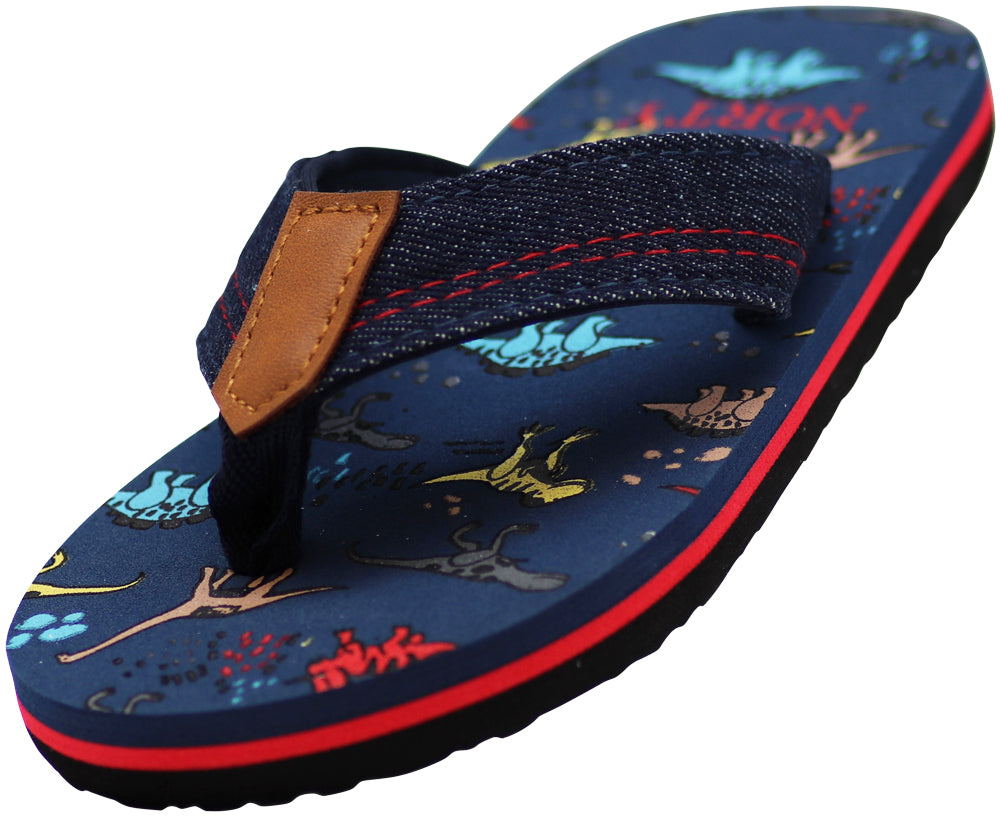 NORTY Boy's Flip Flop for The Beach, Pool, Everyday - Runs One Size Small