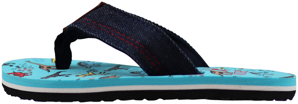 NORTY Boy's Flip Flop for The Beach, Pool, Everyday - Runs One Size Small