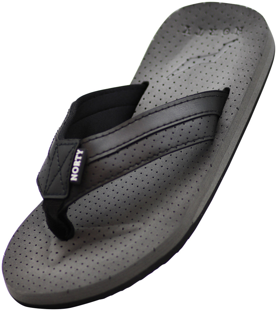 NORTY Young Men's Sandals for Beach, Casual, Outdoor & Indoor Flip Flop - RUNS 1 SIZE SMALL,