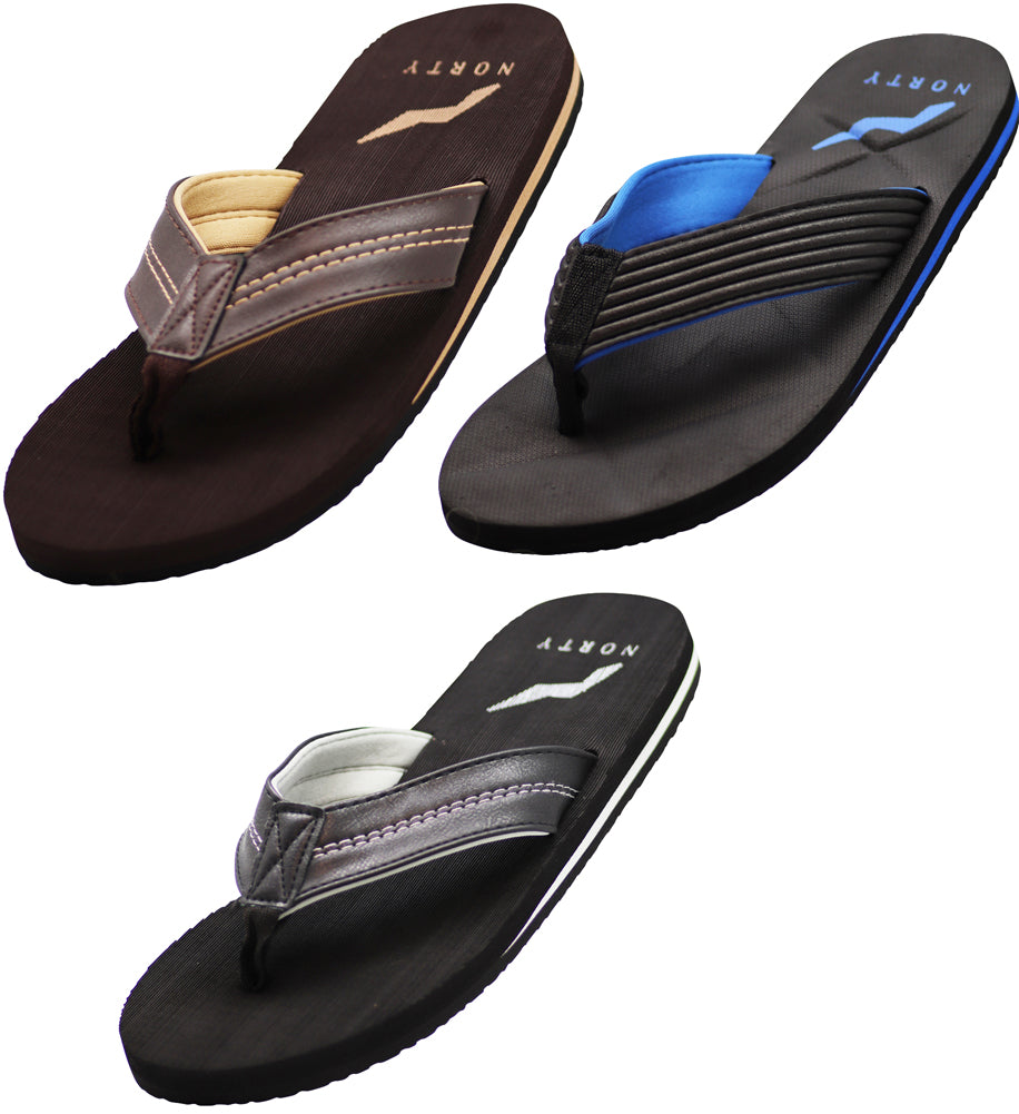 Norty Men's Soft EVA Flip Flop Thong Sandal Shoe