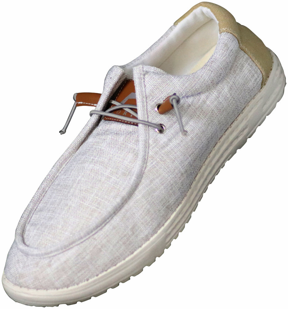 NORTY - Mens Lightweight Loafer Slip On Lace Up Boat Shoe