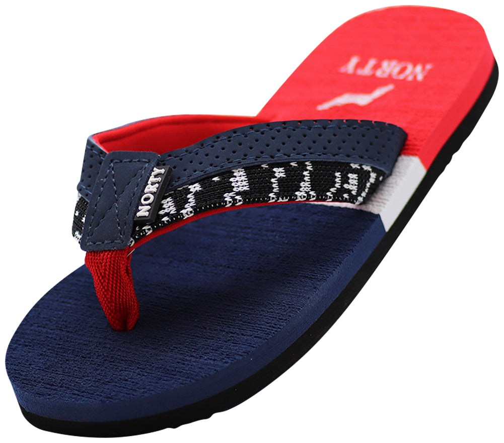 NORTY Boy's Flip Flop for The Beach, Pool, Everyday - Runs One Size Small