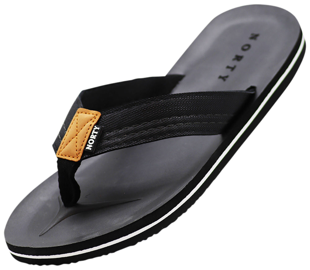 NORTY Men's Everyday Sandals Flip Flop Thong Shoe for Beach, Casual, Outdoor & Indoor