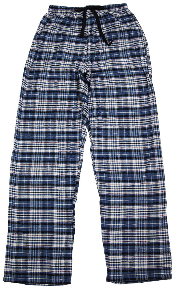 Hanes Mens Cotton Blend Flannel Plaid Drawstring Lounge Sleep Pajama Pant