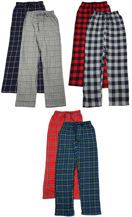 Hanes Mens 2 Pack Flannel Lounge Sleep Pajama Pants