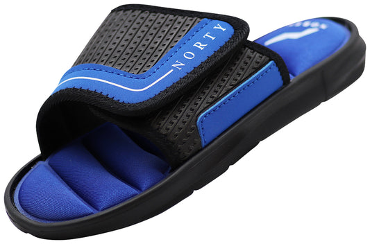 Norty Boys Girls Memory Foam Casual Slide Strap Shower Sandals Slip On Shoe