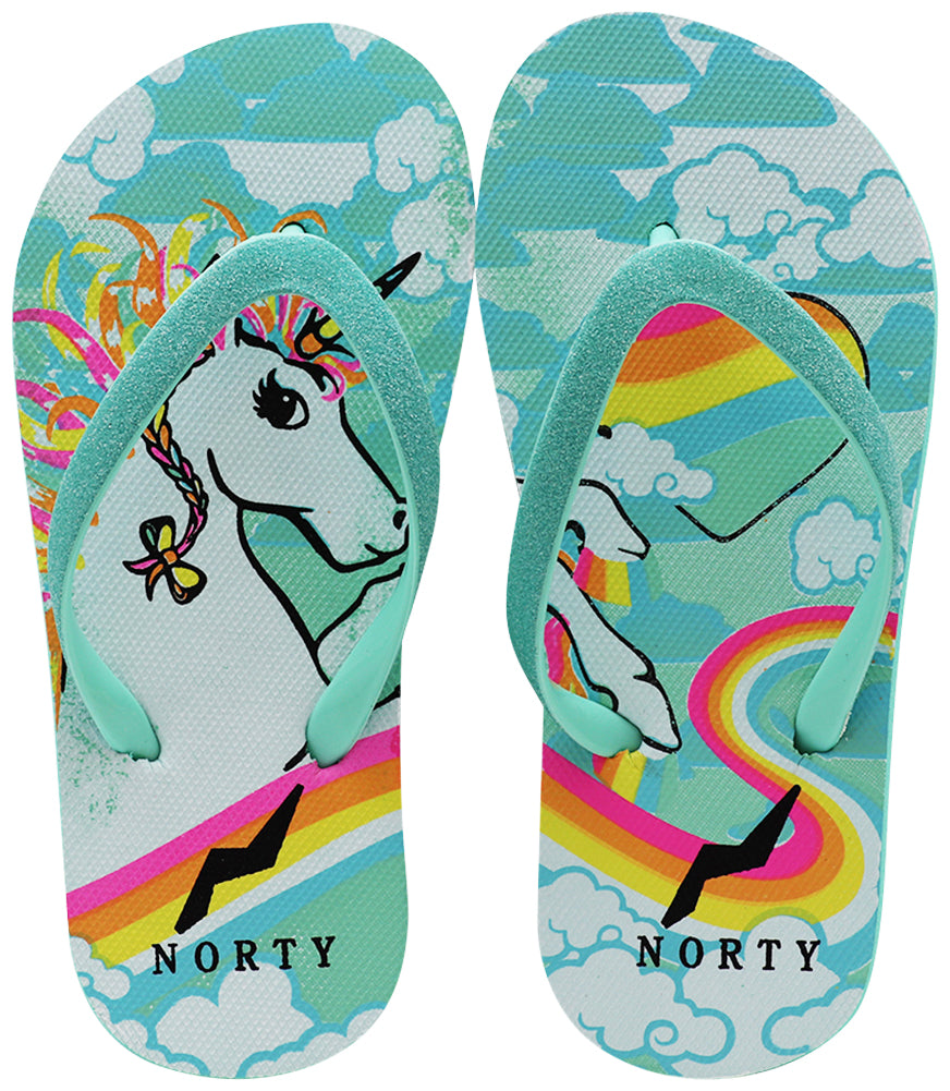 Norty Girl's Flip Flops for Beach, Pool, Everyday Sandal Shoe Runs One Size Small