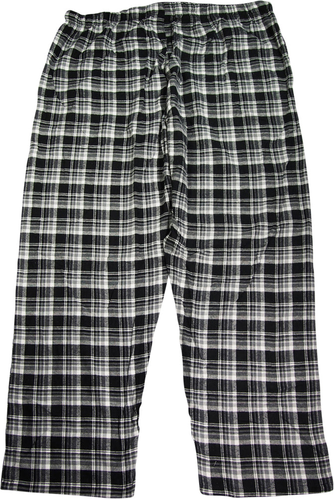 Hanes Mens Cotton Blend Flannel Plaid Drawstring Lounge Sleep Pajama Pant