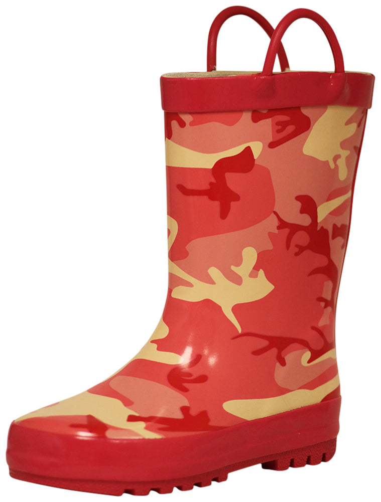 Norty Waterproof Rubber Rain Boots for Kids - Boys & Girls - Toddlers & Big Kids