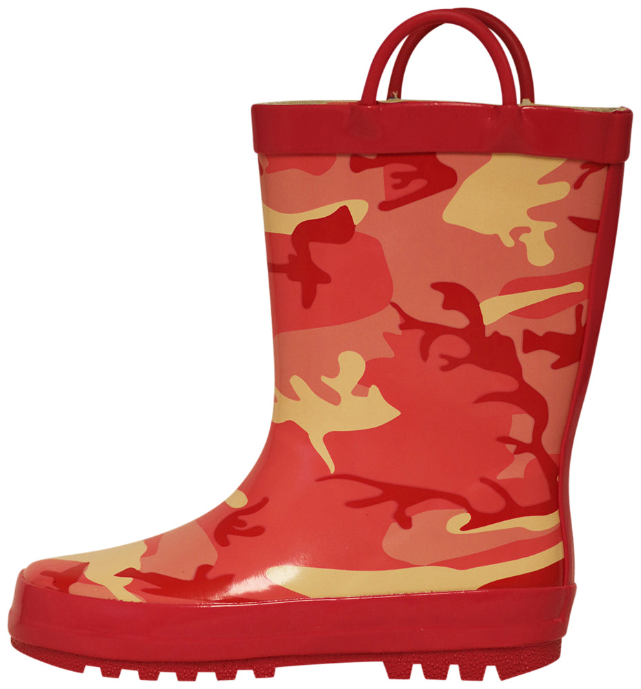 Norty Waterproof Rubber Rain Boots for Kids - Boys & Girls - Toddlers & Big Kids