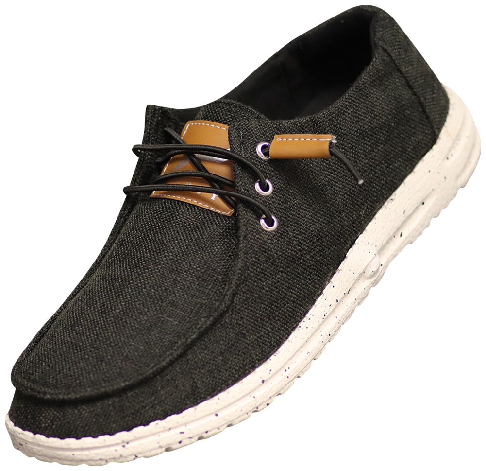 NORTY Women's Lightweight Loafer Slip On Lace Up Boat Shoe