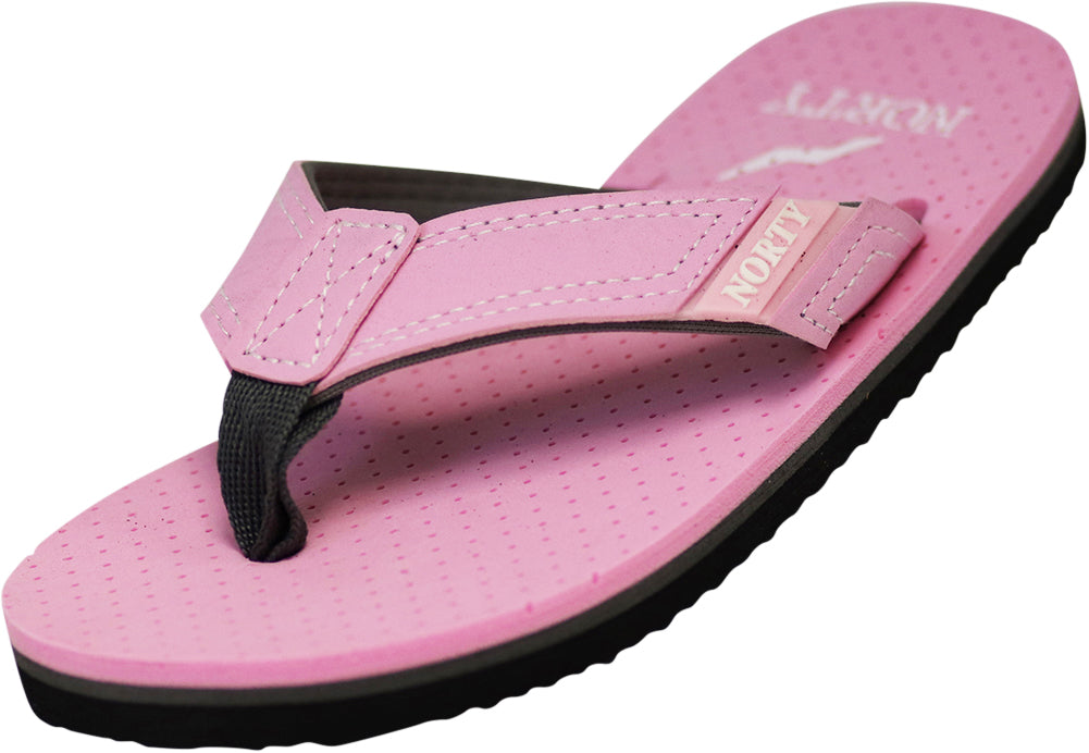 NORTY Girl's Casual Flip Flop Sandals For Beach, Pool or Everyday Runs 1 Size Small