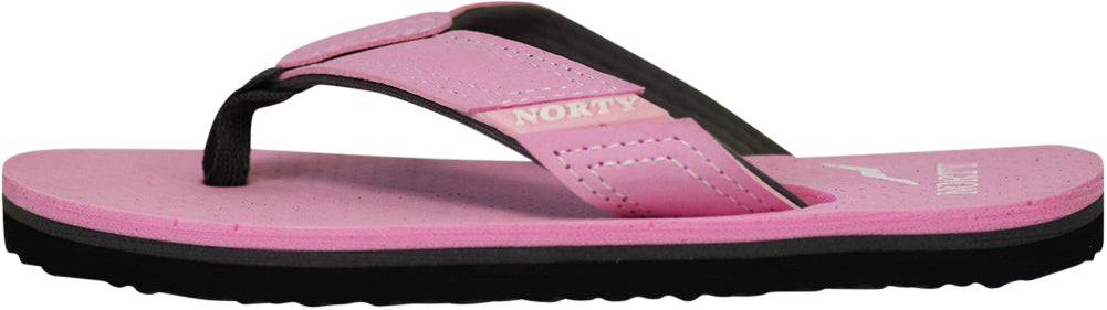 NORTY Girl's Casual Flip Flop Sandals For Beach, Pool or Everyday Runs 1 Size Small