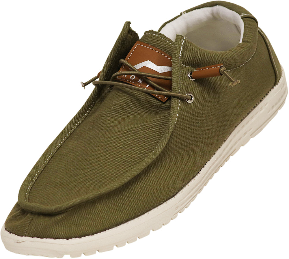 NORTY Men's Lightweight Loafer Slip On Lace Up Casual Boat Shoe