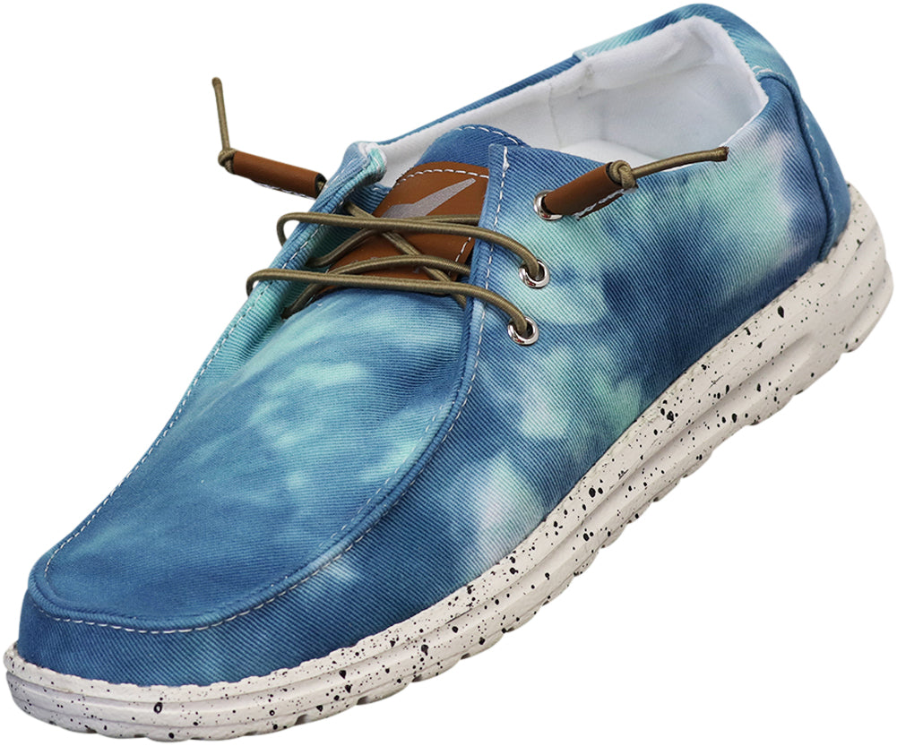 NORTY Women's Lightweight Loafer Slip On Lace Up Boat Shoe