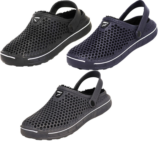 NORTY Men's Slip On Clog Walking, Garden, Water Shoe Microfleece Lined