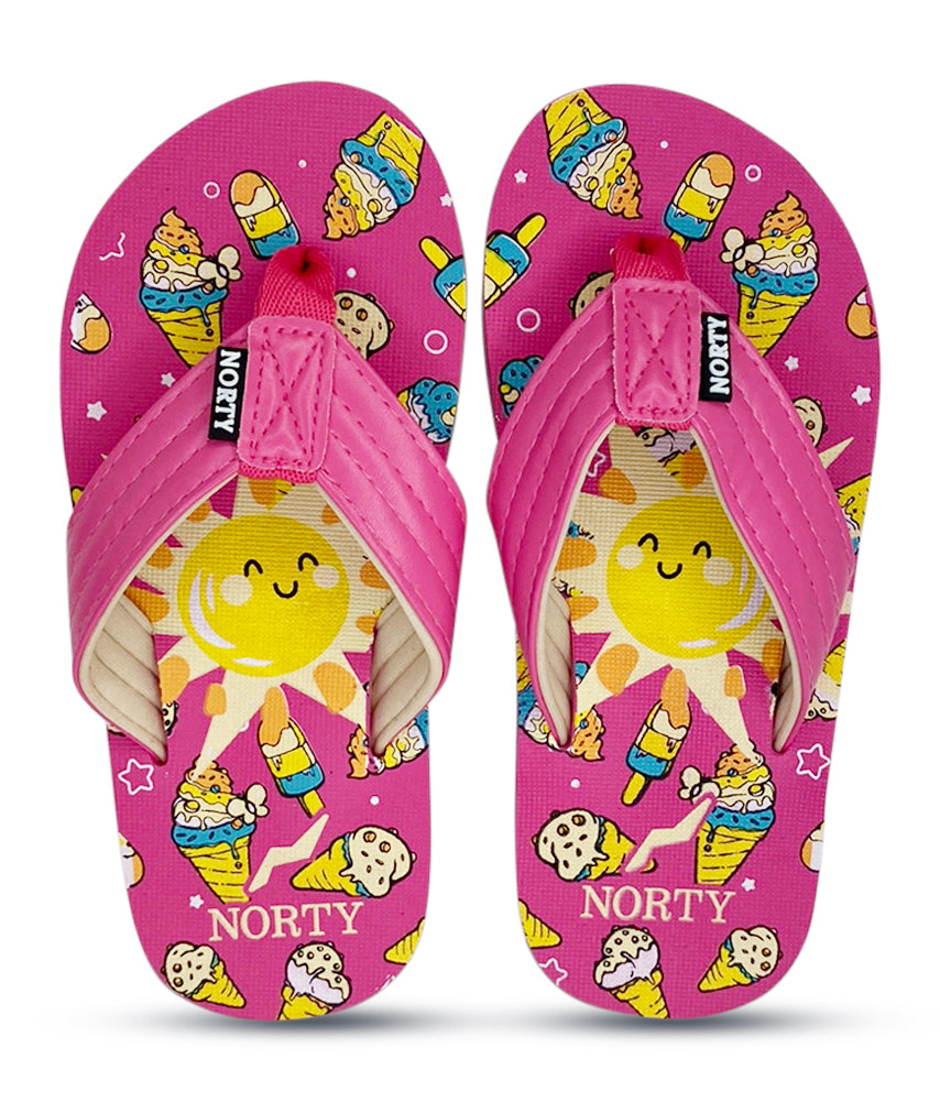 Norty Girl's Boy's Slip On Flip Flip Sandals For Beach, Pool or Everyday