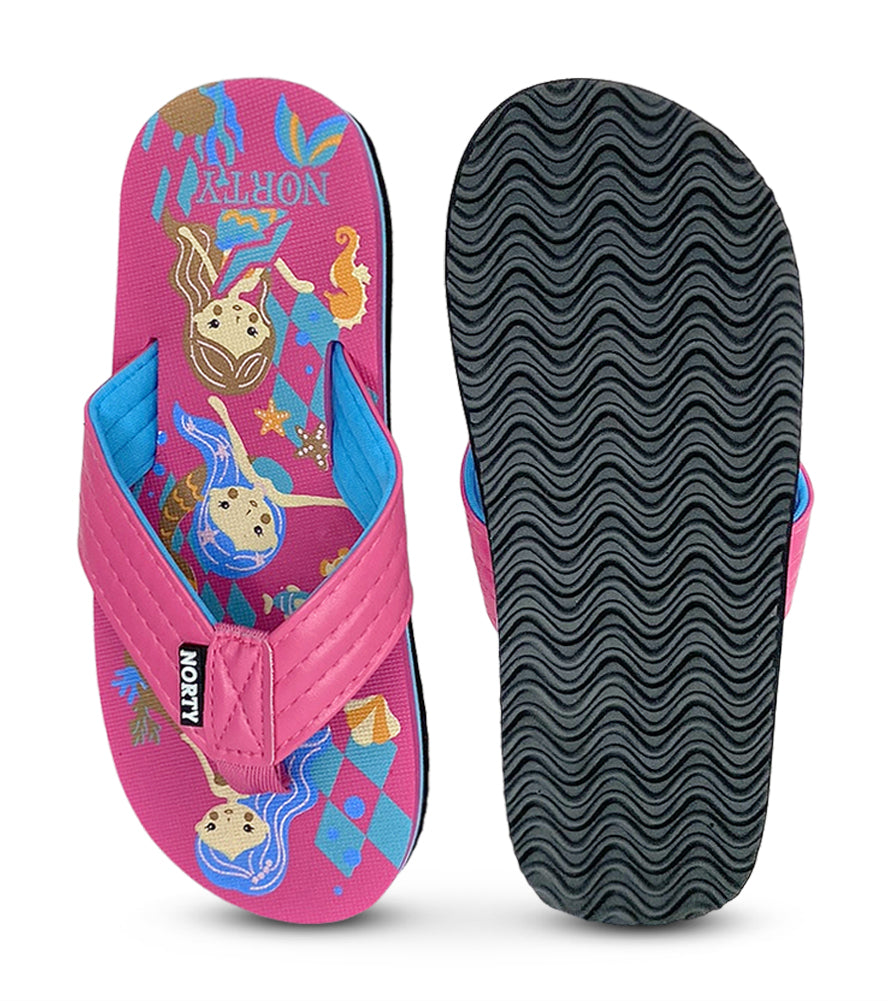 Norty Girl's Boy's Slip On Flip Flip Sandals For Beach, Pool or Everyday