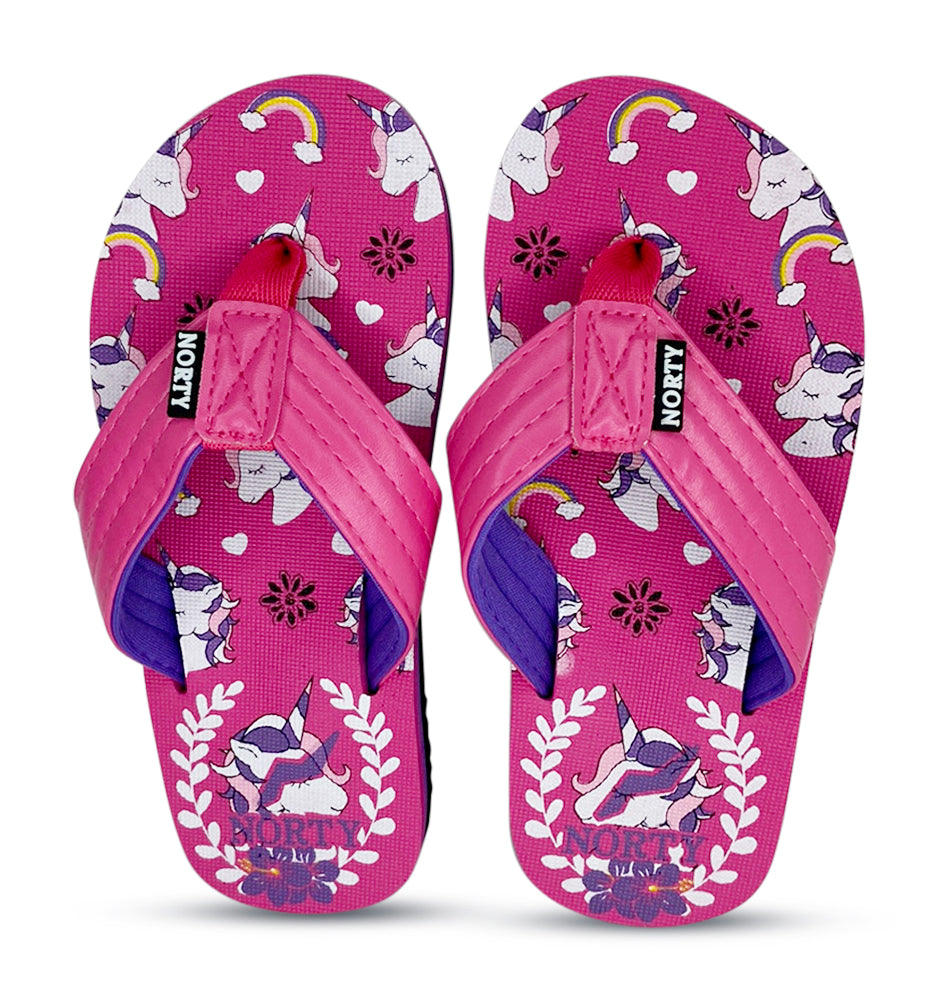 Norty Girl's Boy's Slip On Flip Flip Sandals For Beach, Pool or Everyday