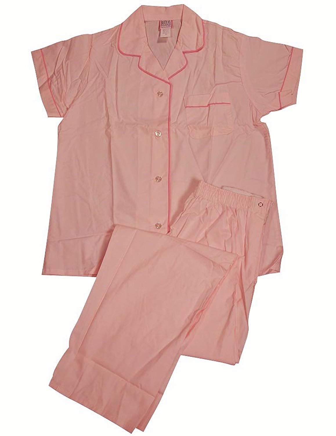 Botony 500 - Ladies Short Sleeve Long Leg Broadcloth Pajama Set