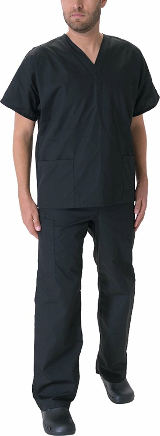 Natural Workwear Mens EDS Medical Dental Uniform - Premium Scrubs Set XXS - 3XL