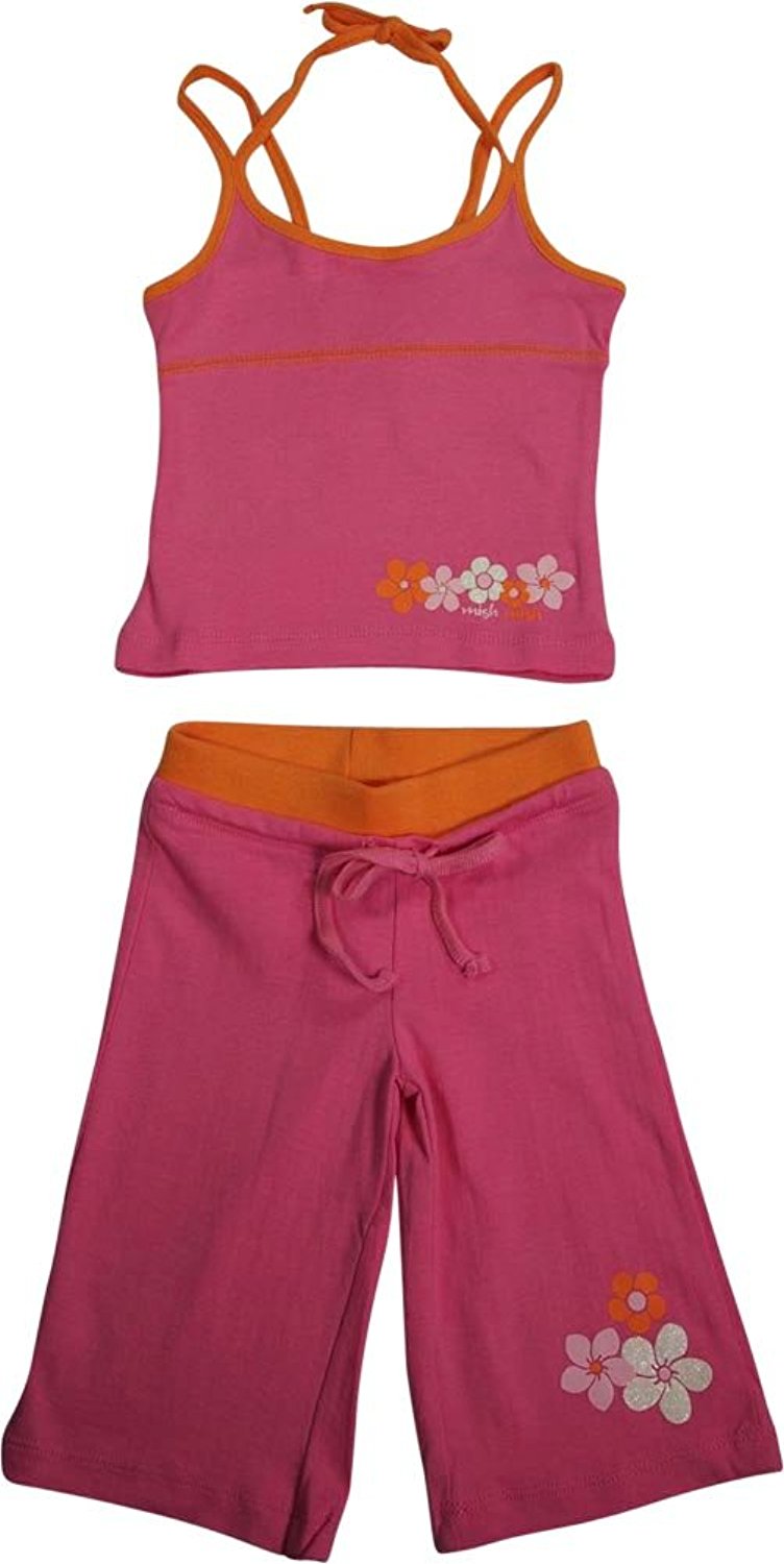 Mishmish - Little Girls 2 Piece Cotton Tank Capri Set - 4 Styles