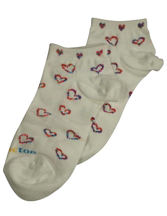 Tic Tac Toe Girls Heart Sock