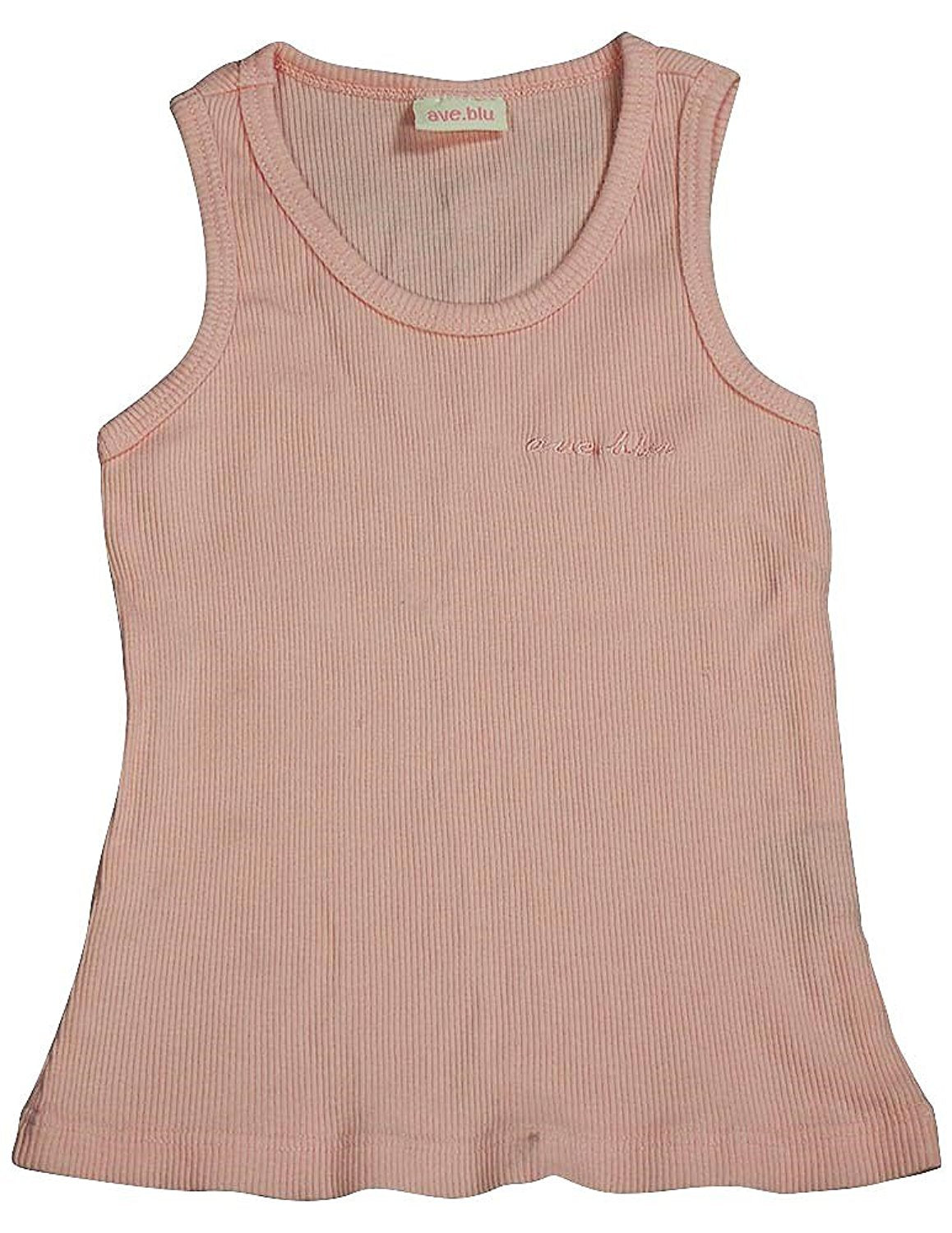 Ave.blu - Little Girls' Ribbed Tank Top with Emboidered Logo