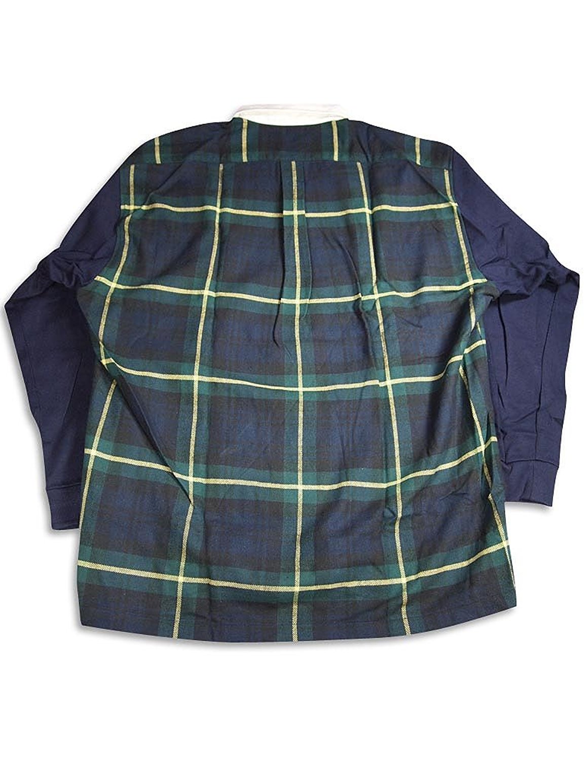 High Profile - Slightly Irregular Mens Long Sleeve Plaid Rugby Shirt