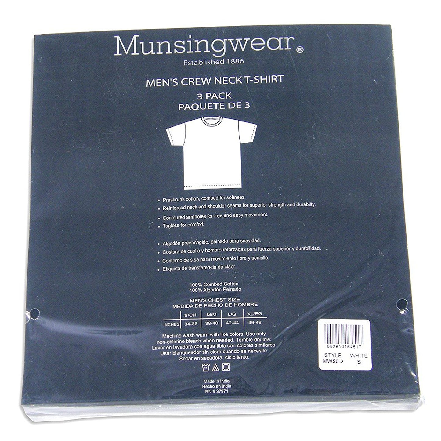 Munsingwear - Mens (Pack of 3) Crew Neck T-Shirt