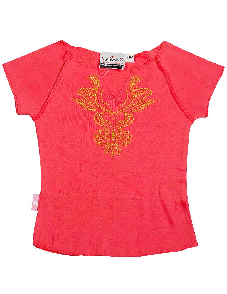 Wild Mango Baby Infant  Toddler Girls Short Sleeve Cotton Tee Shirt T-Shirt Top