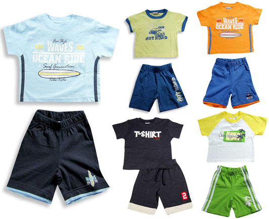 Mish Mish Baby Boys Infant Cotton Knit Short Sleeve Tee Short Sets, 8516